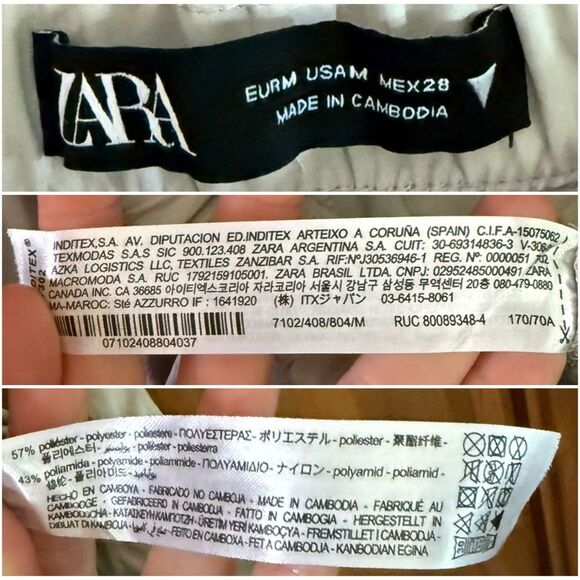 Zara Lightweight Cargo Pants in Tan - Picture 5 of 7